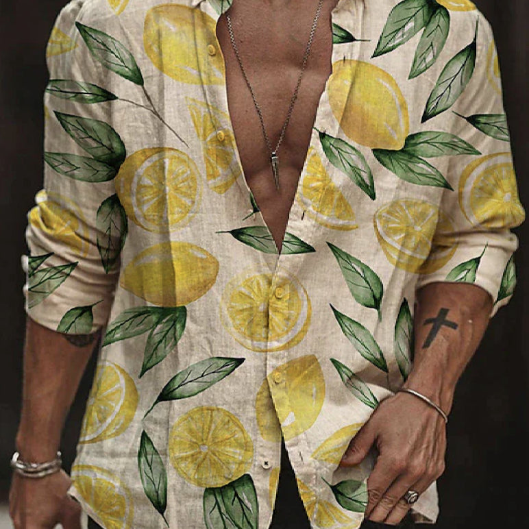 3D Digital Print Street Chemise à manches longues populaire