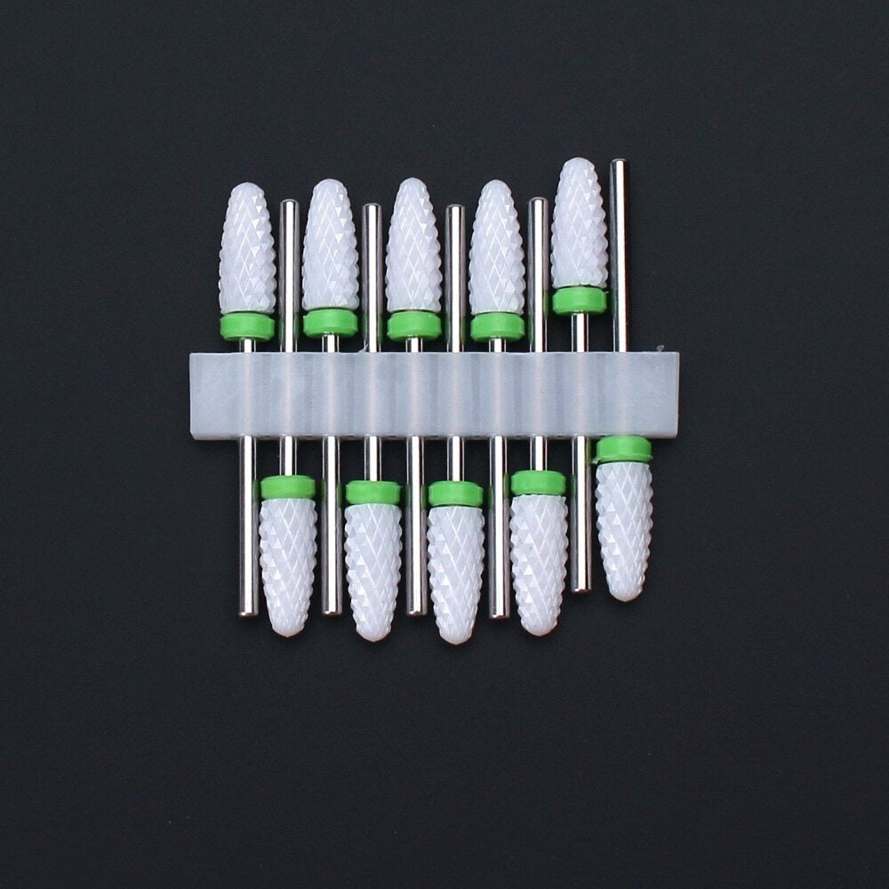 Ensemble d'outils de perceuse à ongles en céramique 10 pièces
