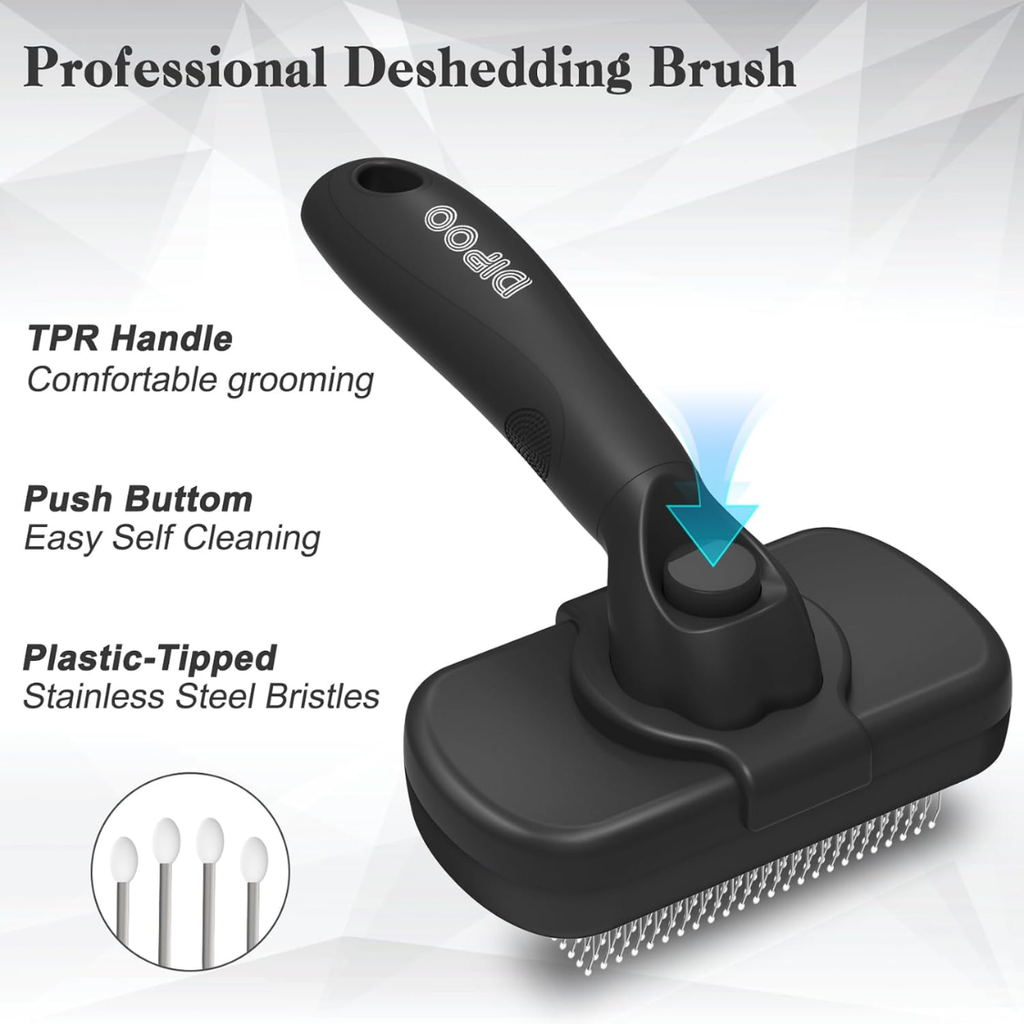 Brosse à linge auto-nettoyante - Outil de grooming pour chiens