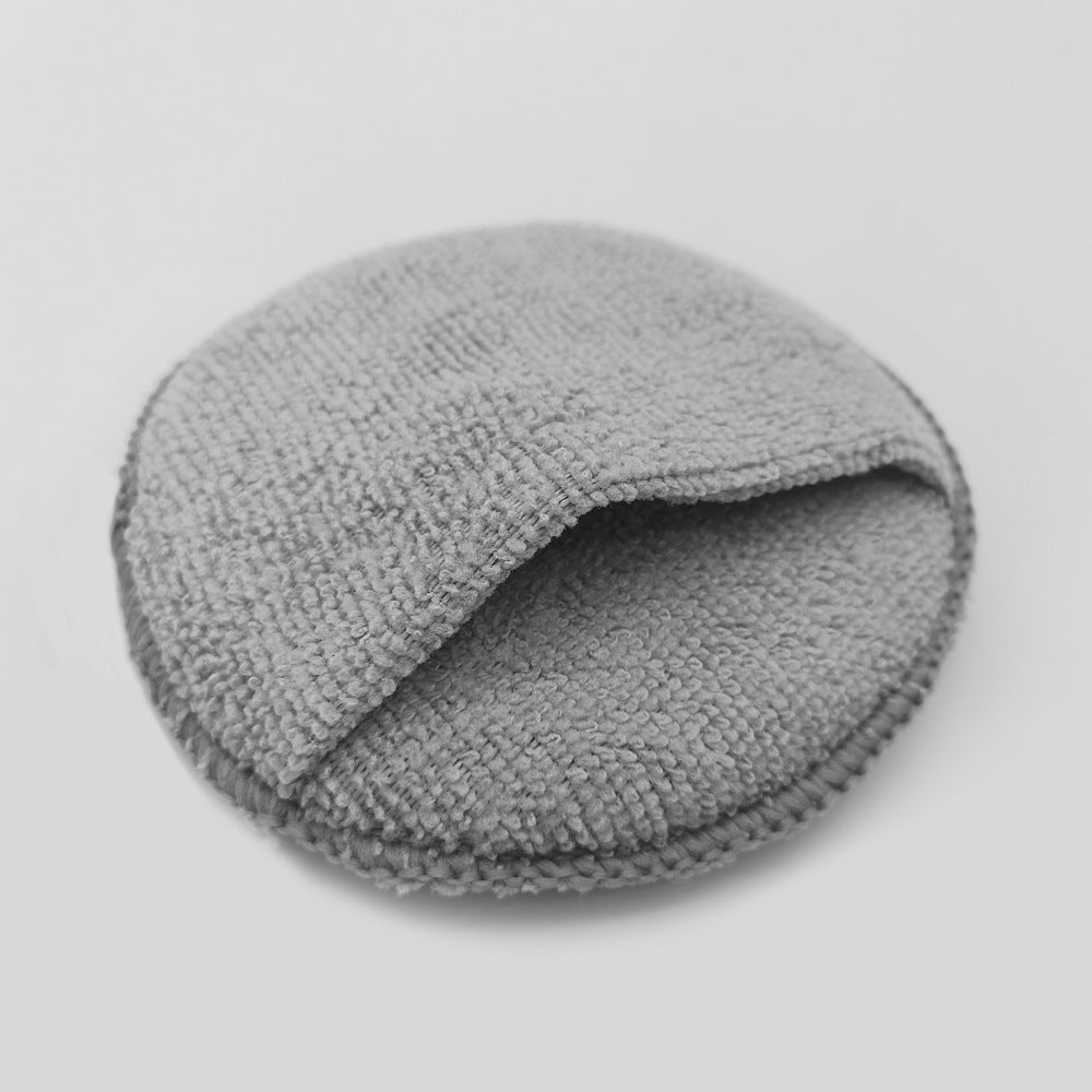 5-pouces de cire Cake Éponge Polonaise voiture ronde Microfibre poche cristal plaquée voiture lavage Spong