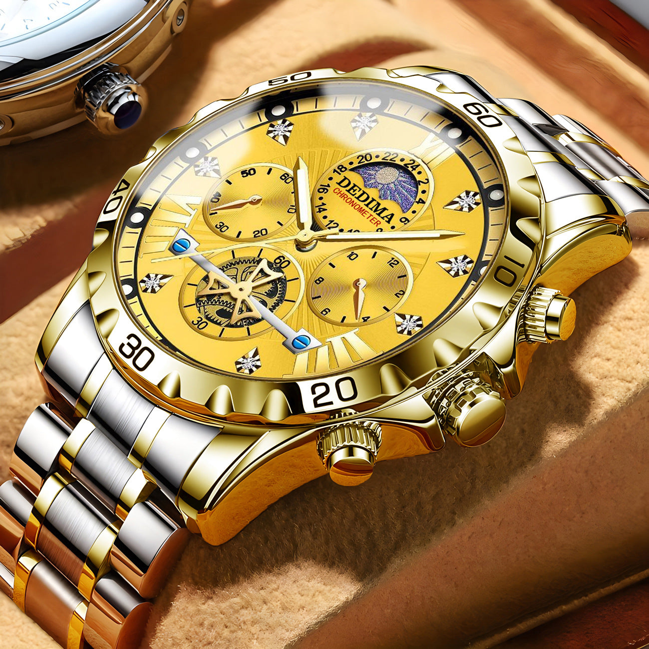 Business Luminous Waterproof Flywheel Montre Quartz