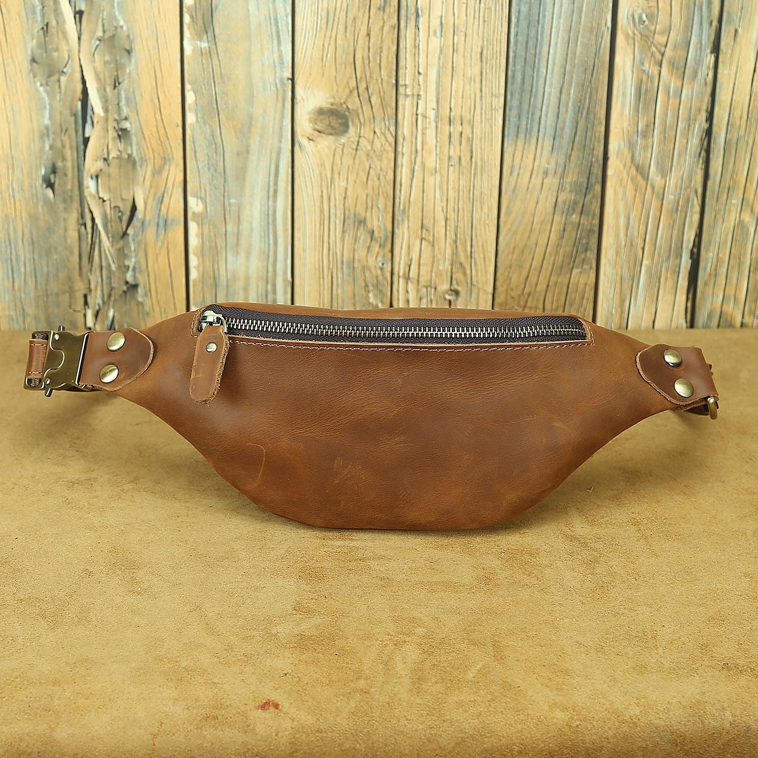 Sac homme Retro Crazy Horse Sac en cuir de poitrine Premier calque