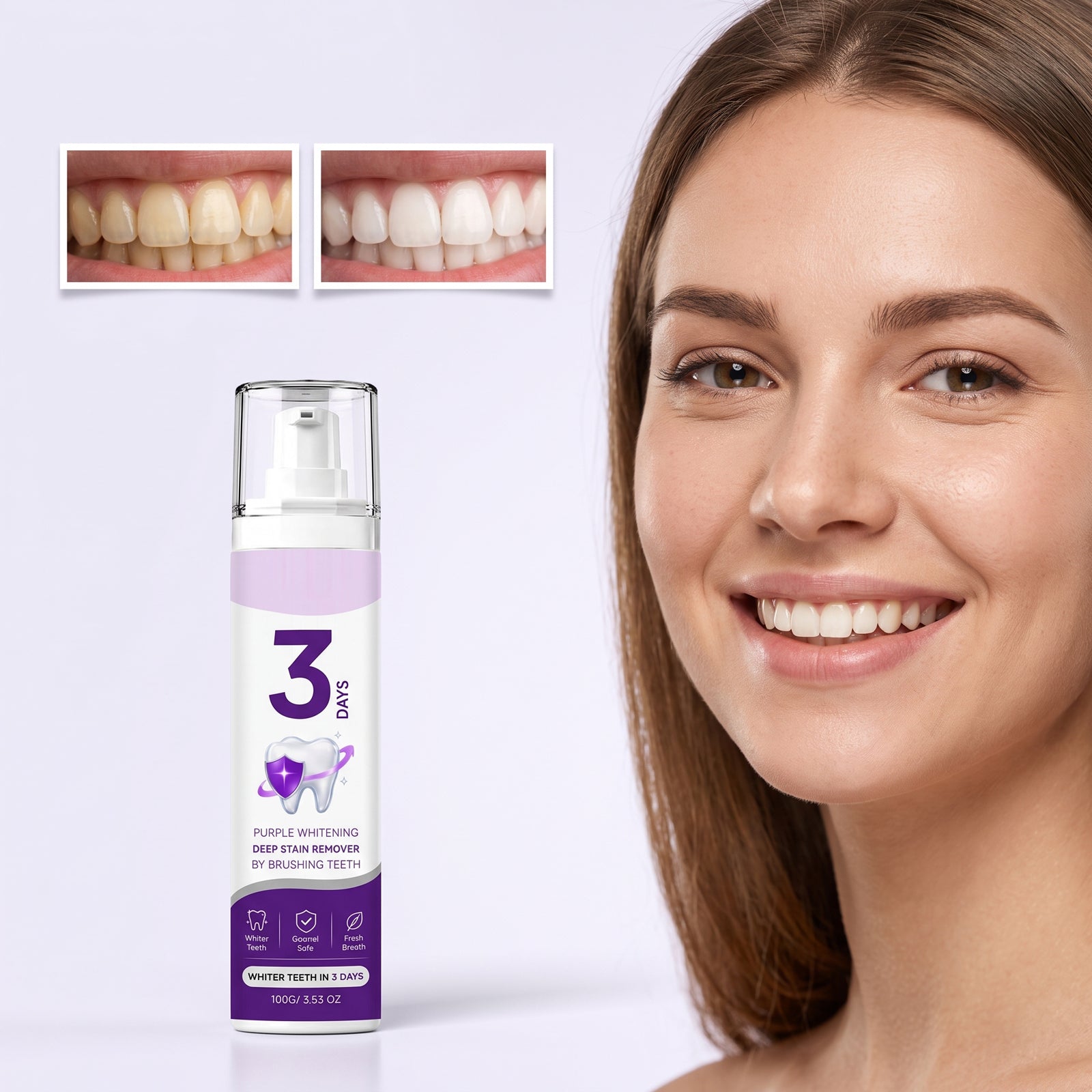 Dentifrice pourpre blanchissant 1 00g 1box