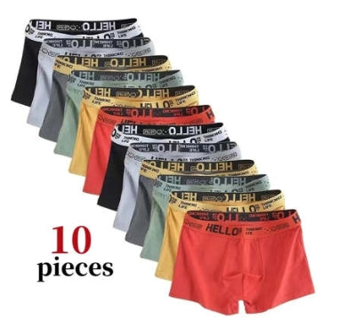 Sous-vêtements homme quatre saisons J Simple Solid Color Mid-waist Skin-friendly Respirant