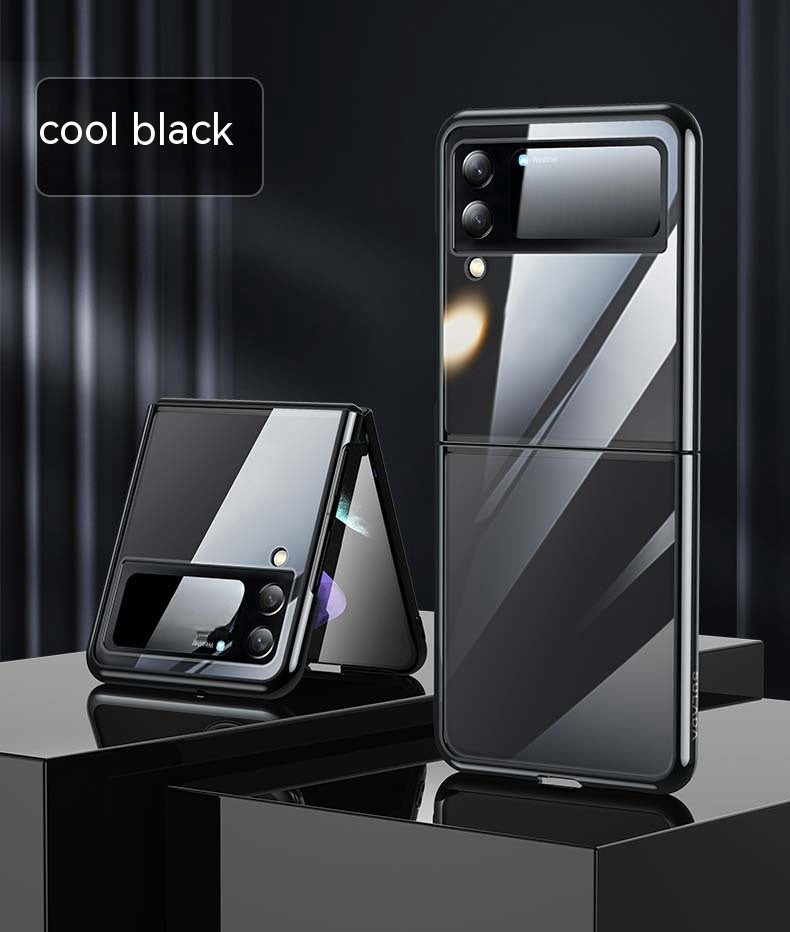 Cas de téléphone écran pliable protection Case électroplacant Pc dur transparent