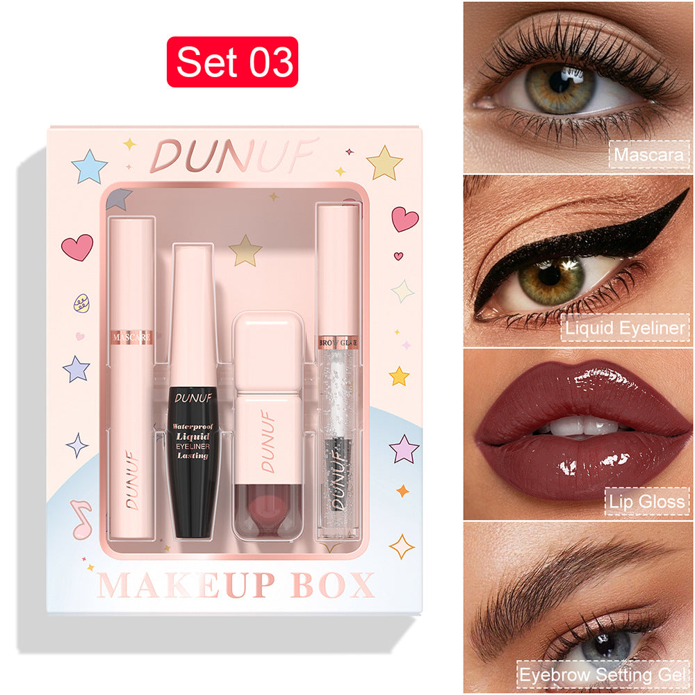Mascara Eyeliner liquide Lip Gloss Makeup Set