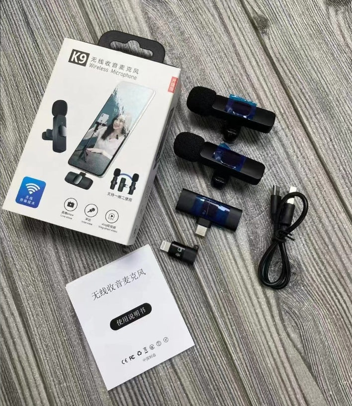 Clip de collier Microphone d'enregistrement vidéo extérieur Microphone sans fil