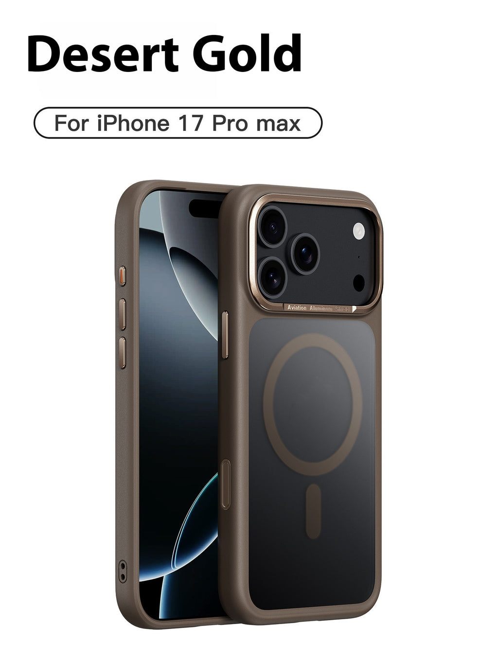 Boîtier de protection pour téléphone portable Shell anti-retour avec bouton magnétique gelé