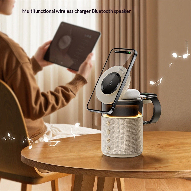 Chargeur de téléphone sans fil pour garçons et filles Haut-parleur Bluetooth multifonctionnel comme une Valentine