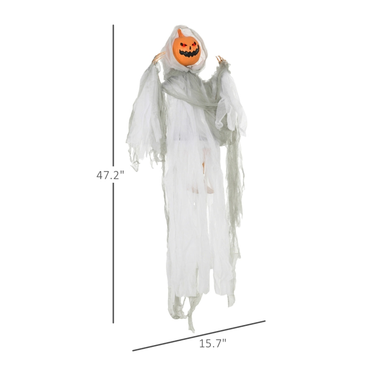 Halloween suspendu citrouille Ghost décoration Son actif crispé hurlement lumière vers le haut oeil rouge