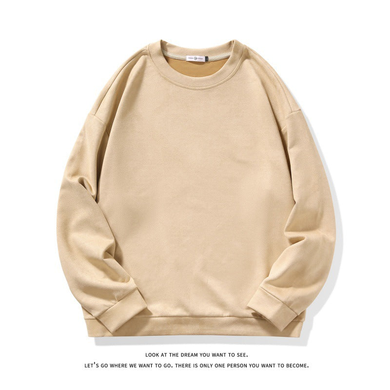 Sweat-shirt à manches longues à col rond pour homme