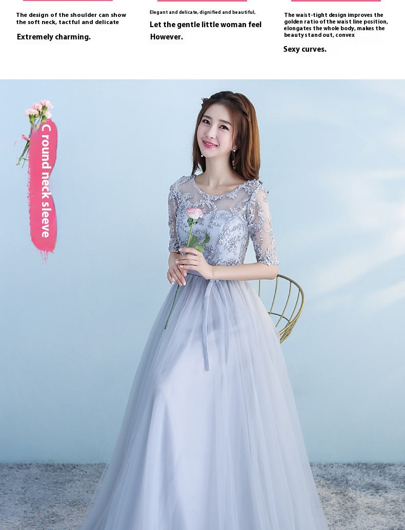 Longue robe de mariée bleue robe de mariée