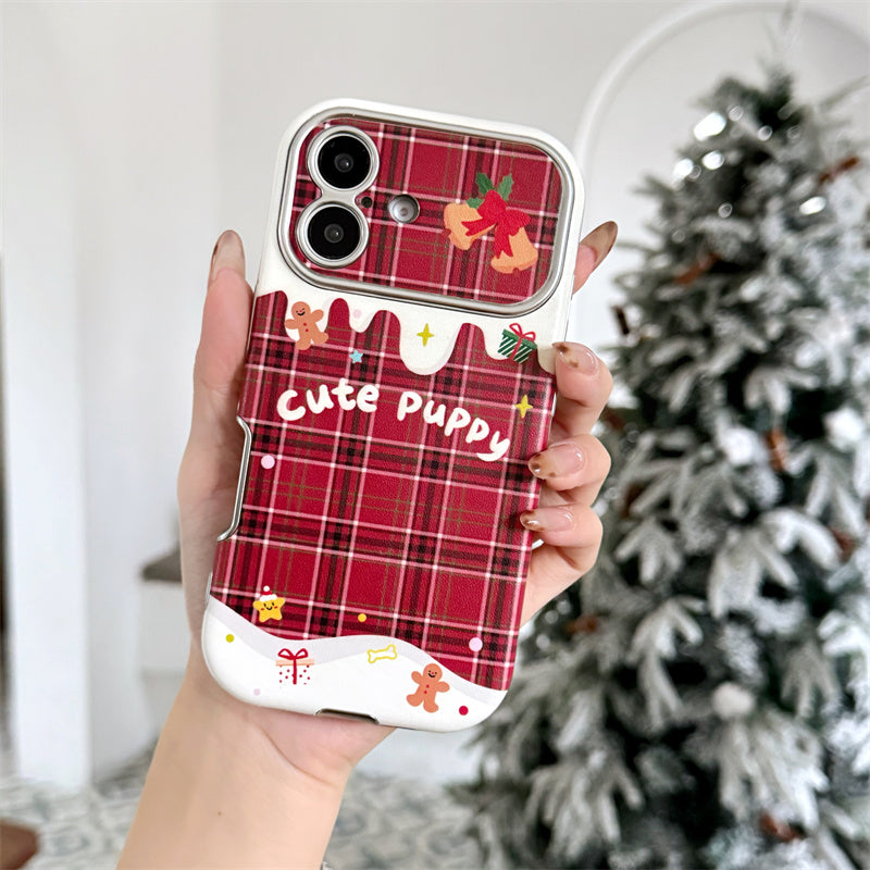 Clip haut de gamme du corps de Noël Plaid Dachshund