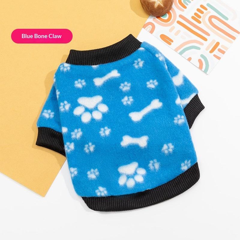 Chien AutomneHiver Shaggy Fleece Sweatshirt Vêtements pour animaux de compagnie