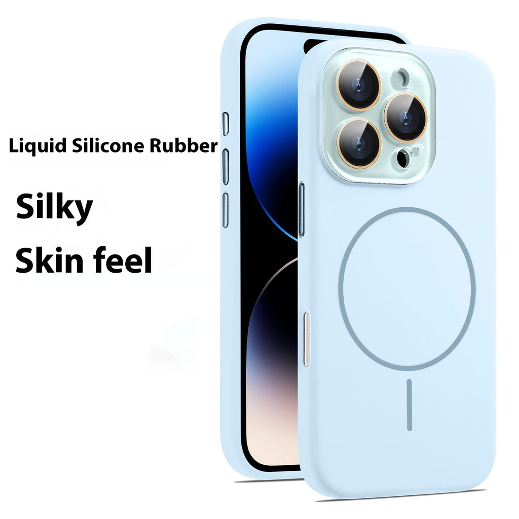 Housse de protection du boîtier de téléphone de cristal magnétique en silicone liquide