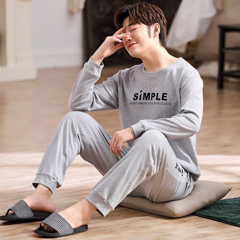 Men's Spring Summer Thin Casual Pure Plus Size Homewear Middle Age