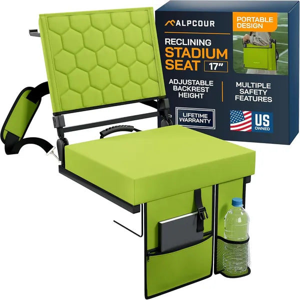Alpcour pliant siège de stade inclinable avec support arrière pour les bleachers