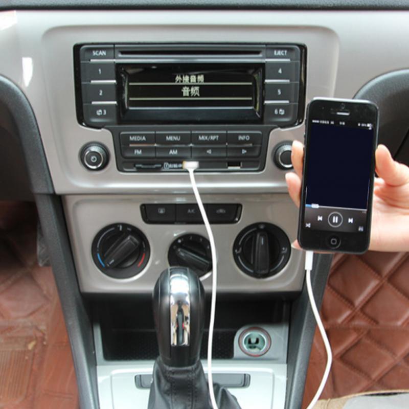 Silver Plating Téléphone de voiture câble audio USB à 3.5MM