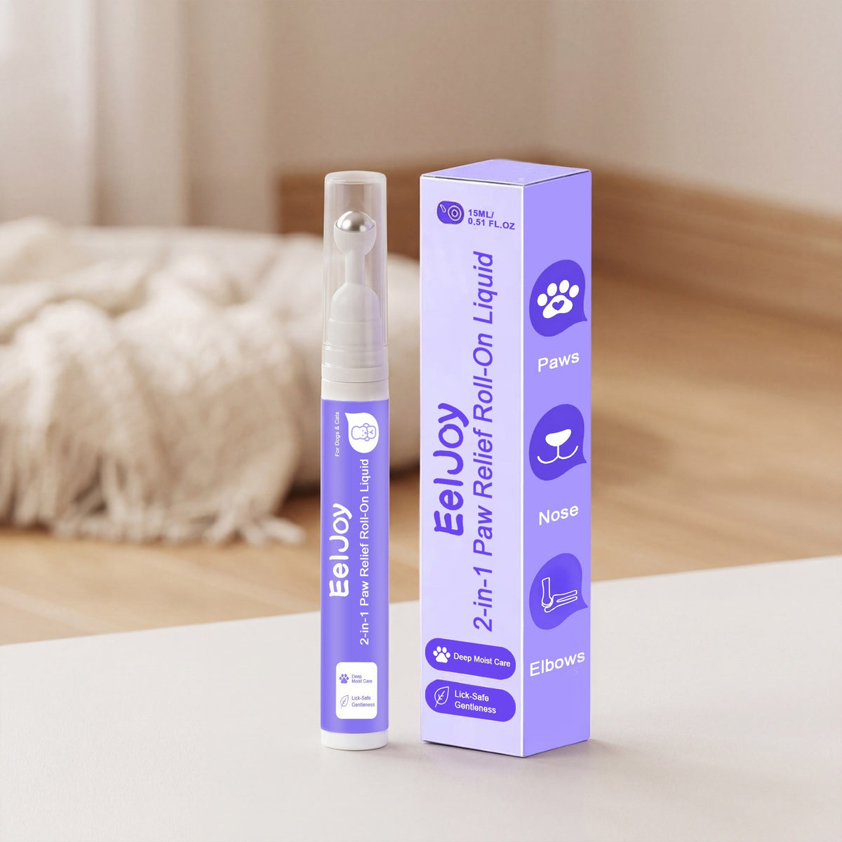 Eeljoy Pet Paw et soin du nez Roll-on liquide hydratant et soin rafraîchissant pour les chiens et