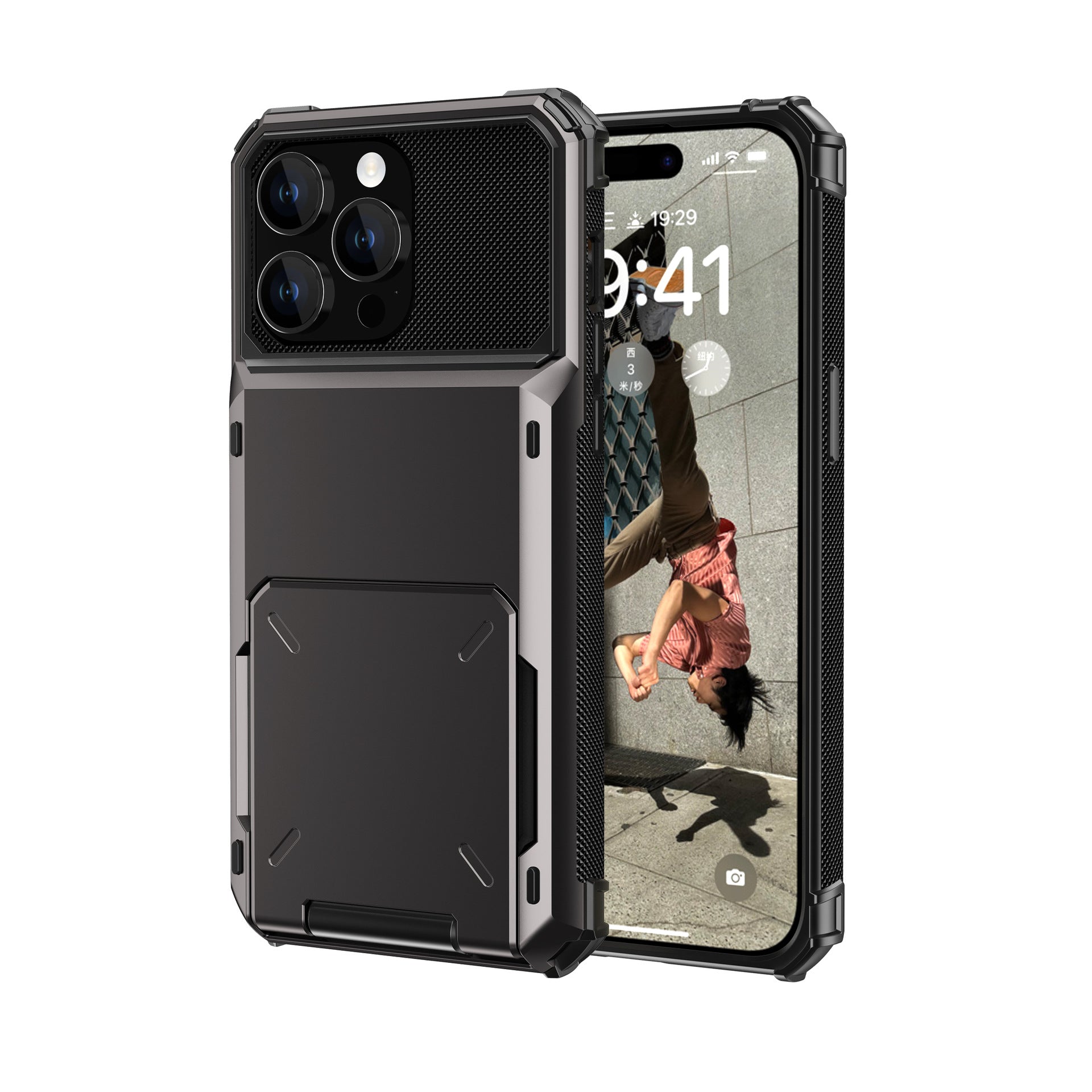 Fashionable Casual Flip Cover Étui de téléphone résistant aux chocs