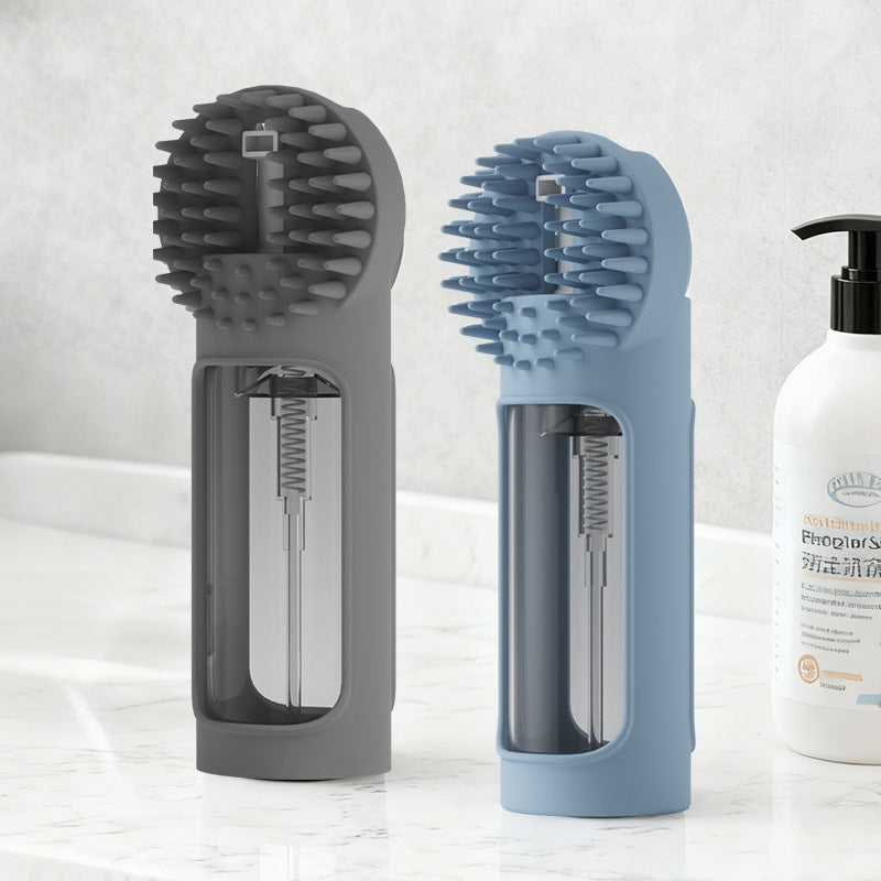 Brosse de bain pour animaux de compagnie Baignoire en mousse multifonctionnelle intégrée Silicone Brosse de bain à frotter Cat And Do
