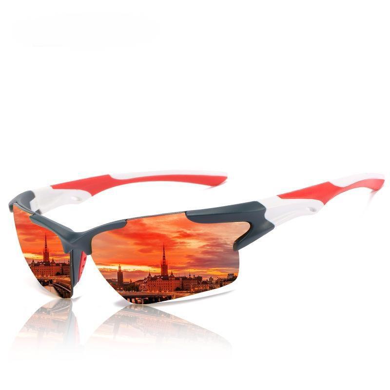 Lunettes de soleil pour hommes et femmes Sports Verres anti-poussières Film coloré Conduite Verres Fishi