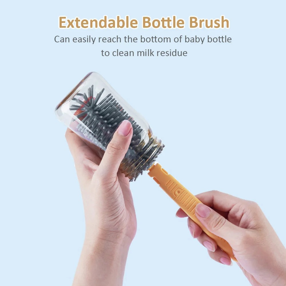Ensemble de brosses pour bébé portable en silicone