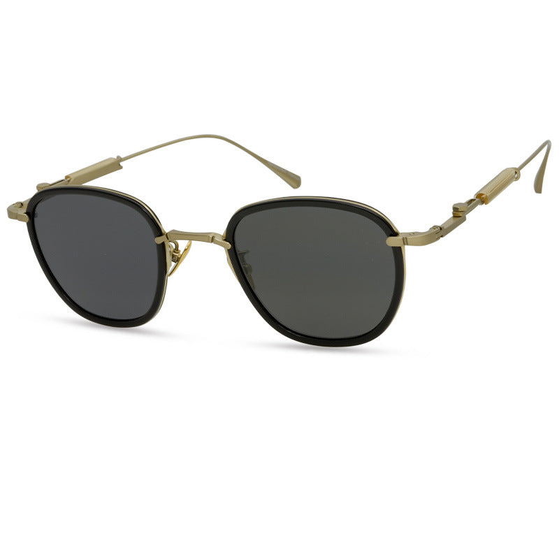 Lunettes de soleil en polygone de titane polaire classique