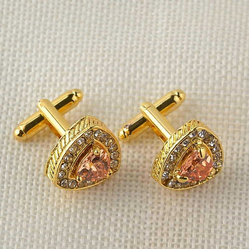 Chemise homme Cufflinks Triangle Crystal French Diamond