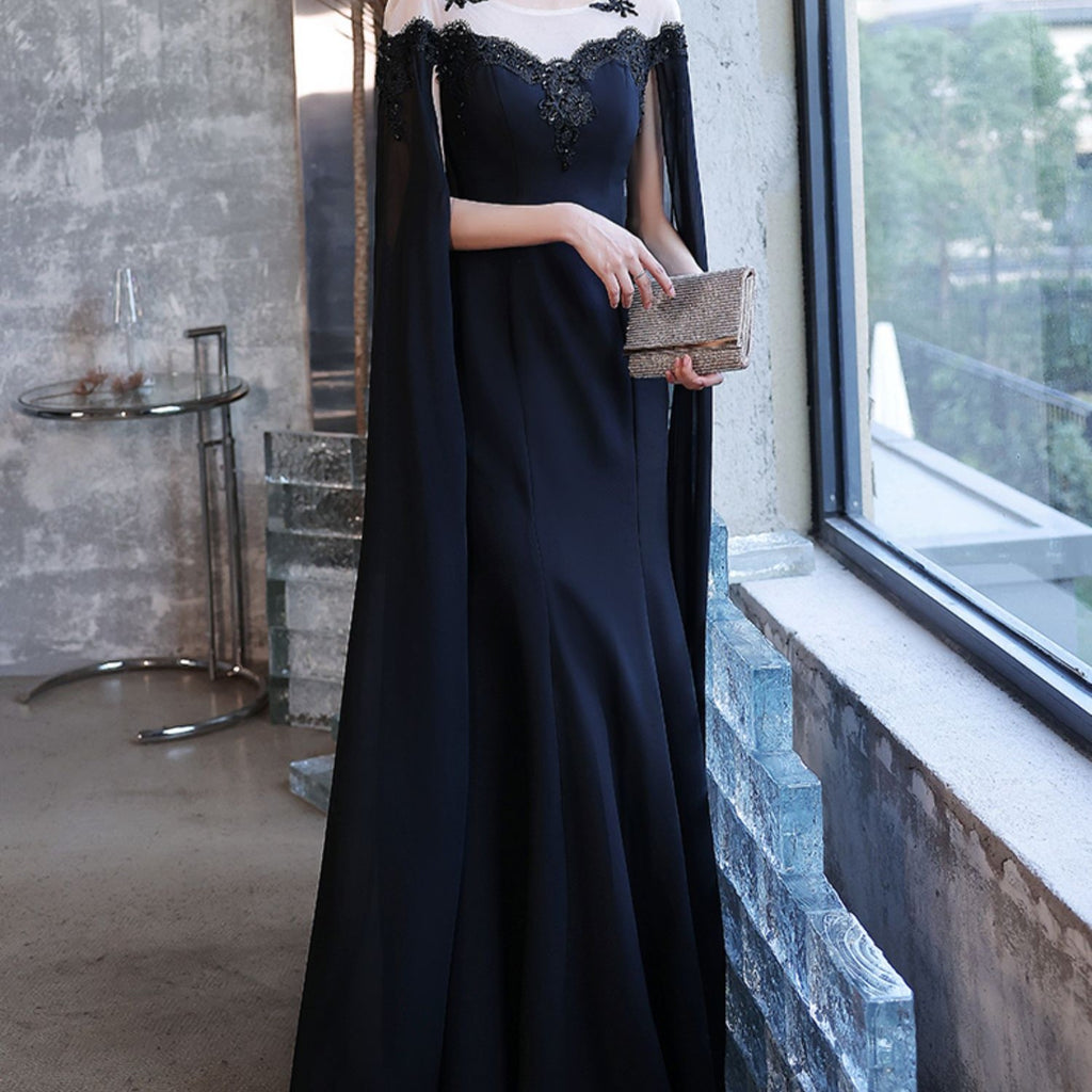 Robe de soirée noire pour femmes avec une sensation haut de gamme