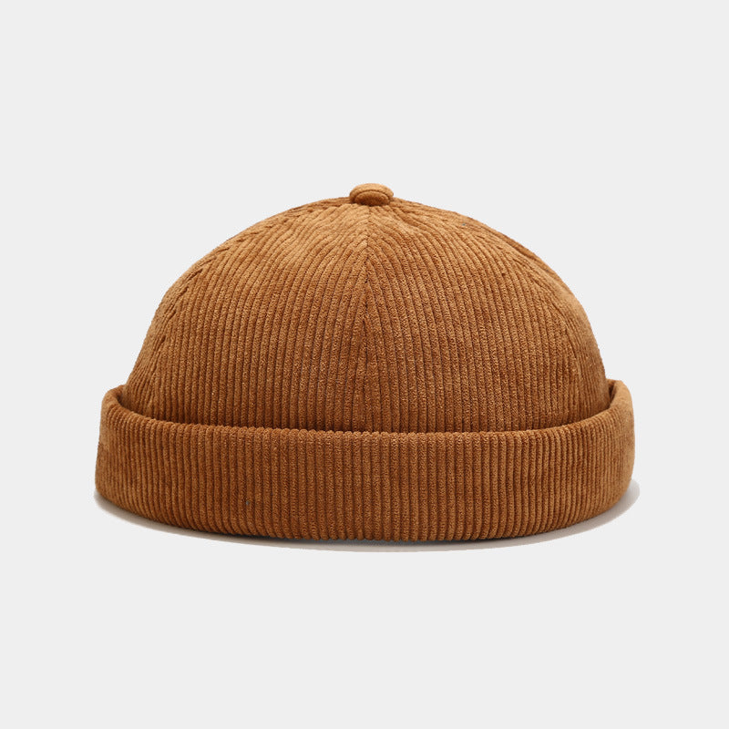 Bonnet réglable en Corduroy de couleur solide sans brim
