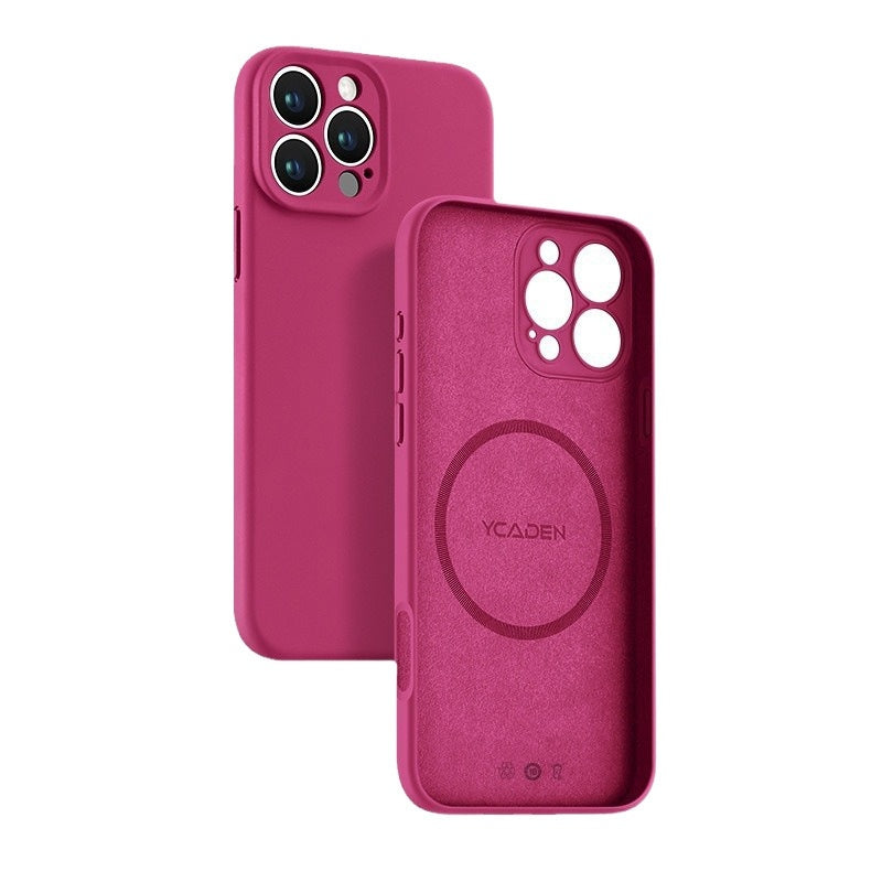 Boîtier de téléphone Real liquide Silicone magnétique ultra-mince résistant à la chute Tout inclus