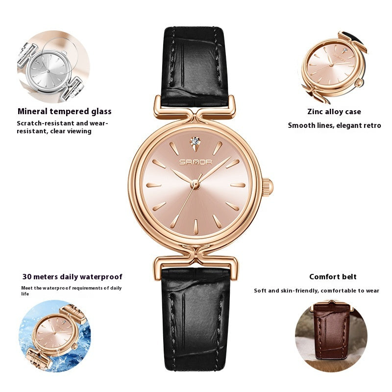 Montre en mailles rétro pour femmes