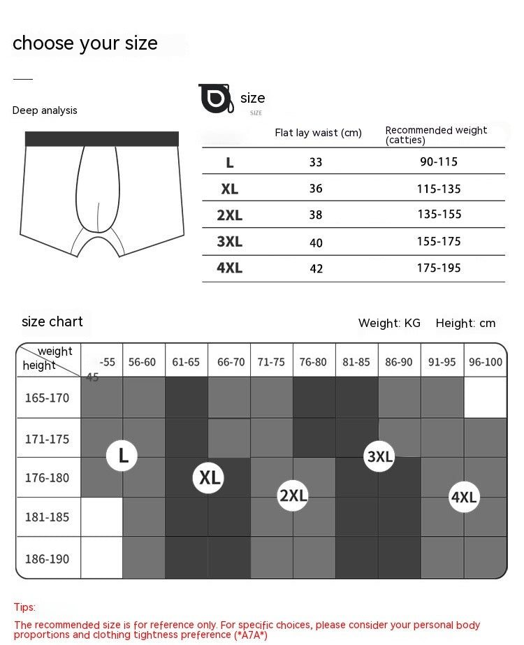 Sous-vêtements pour hommes Boxer en coton purifié doux et respirant