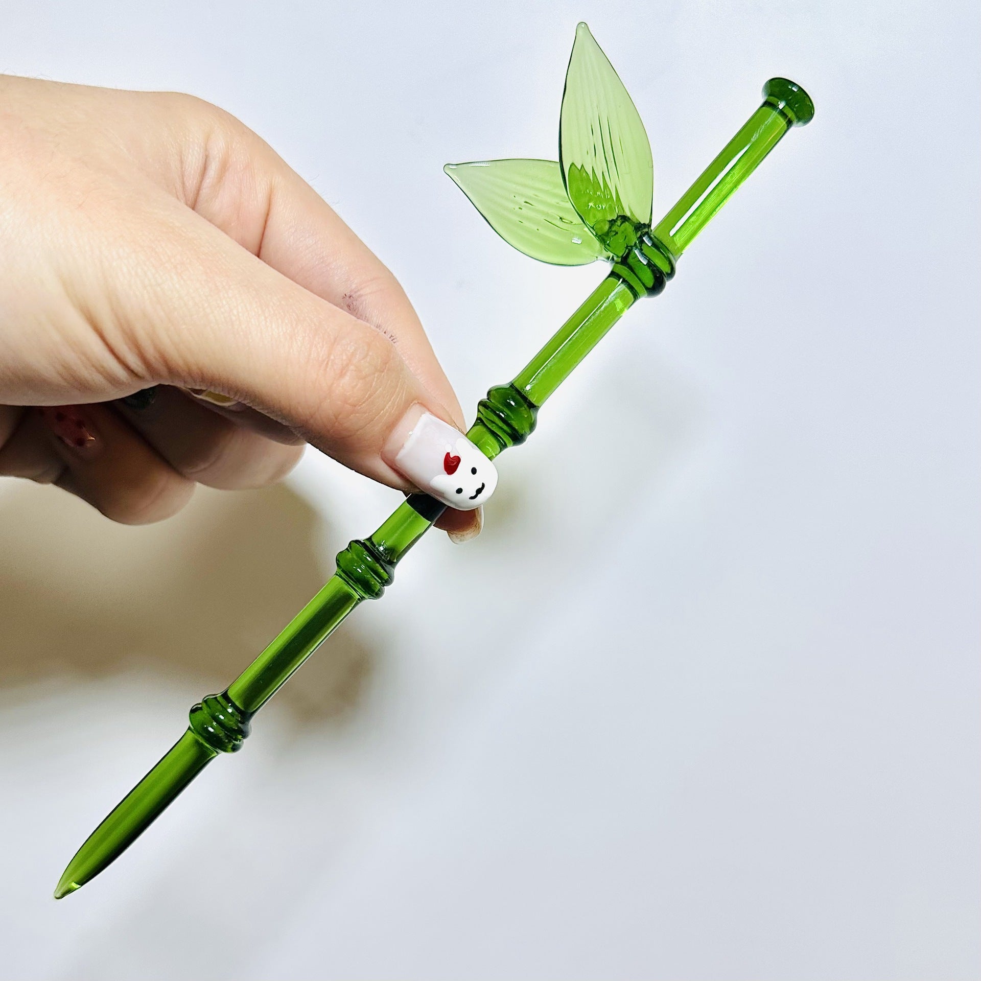 Étoile de nuit éternelle émaillée feuille de bambou épingle à cheveux