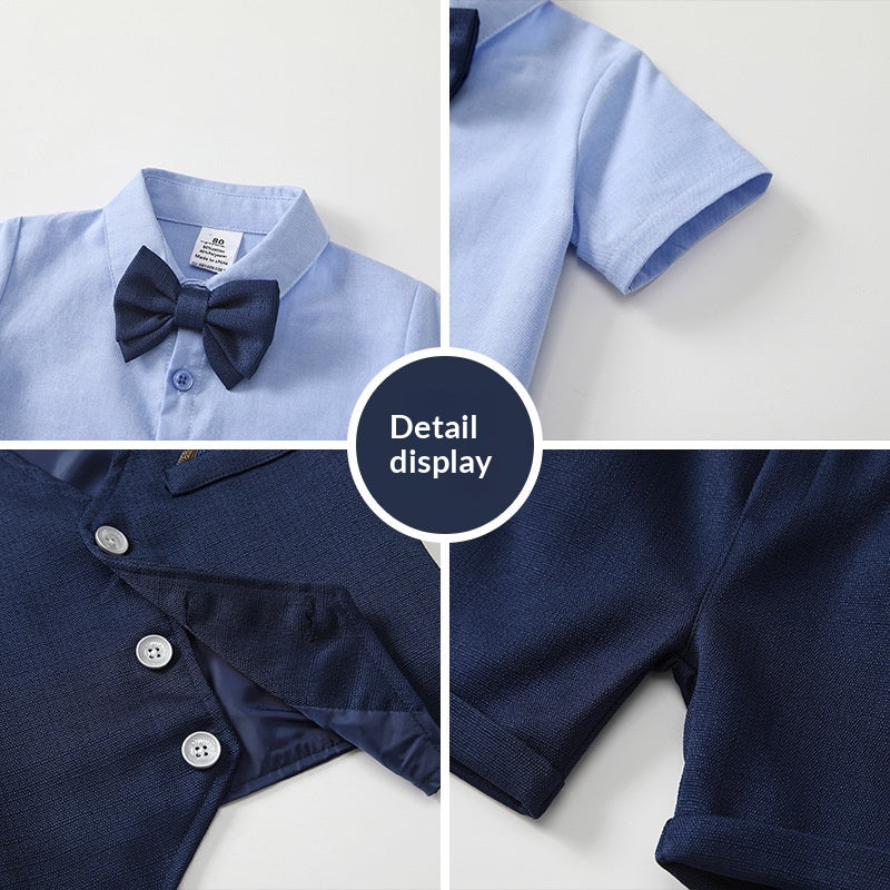 Summer Thin Short-Sleeved Outfit for Baby Boys