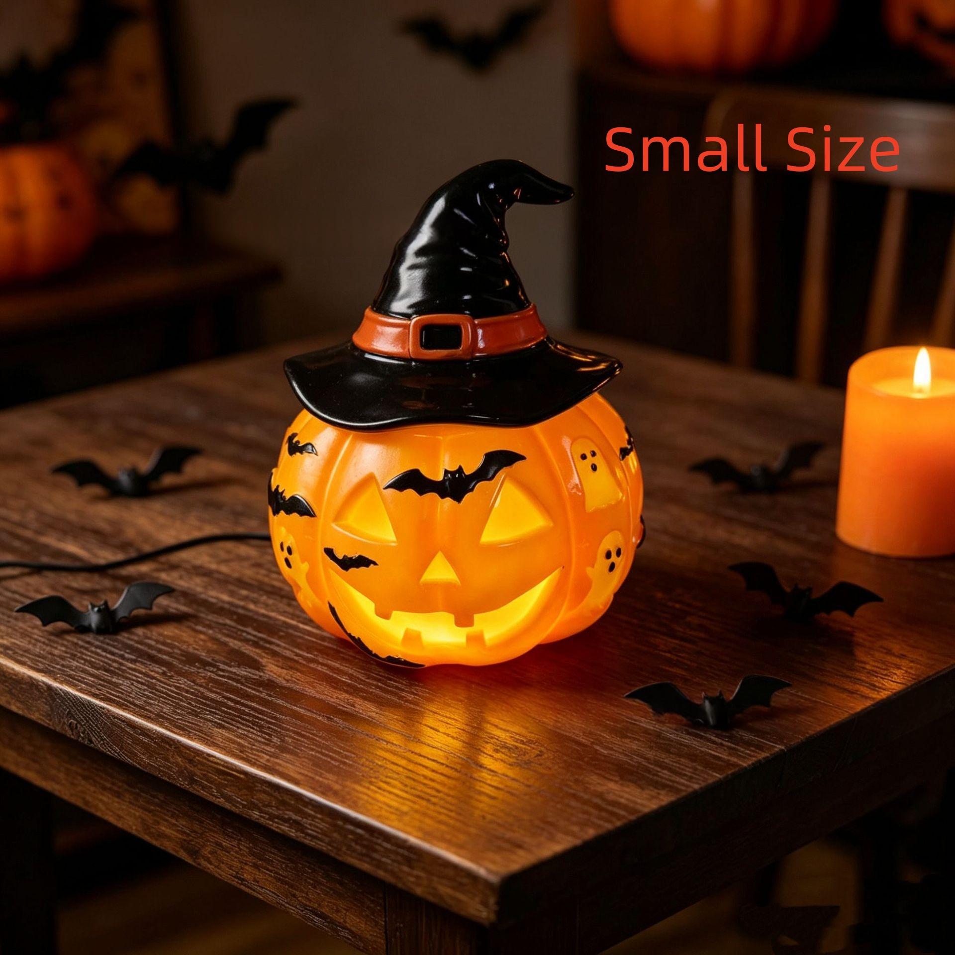Lampe de table de citrouille Ghost Bat Glowing d'Halloween