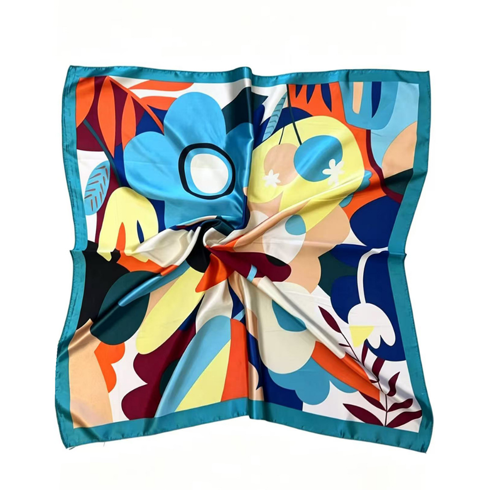 Résumé Imitation florale Écharpe Satin Square
