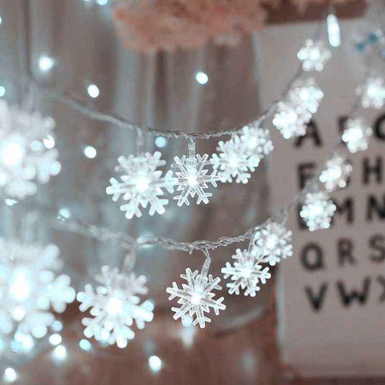 LED Snowflake Chaîne d'éclairage Lampe décorative solaire