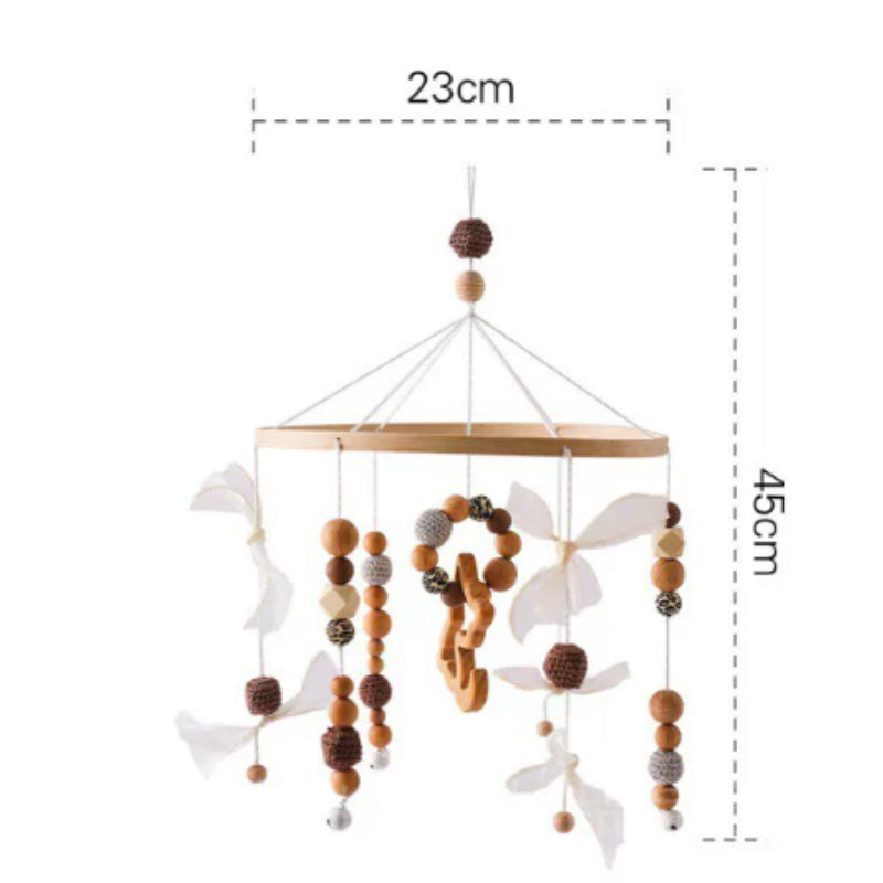Décoration Chimes de vent Lit de lit de lune en feutre forêt animal Nuage Bell