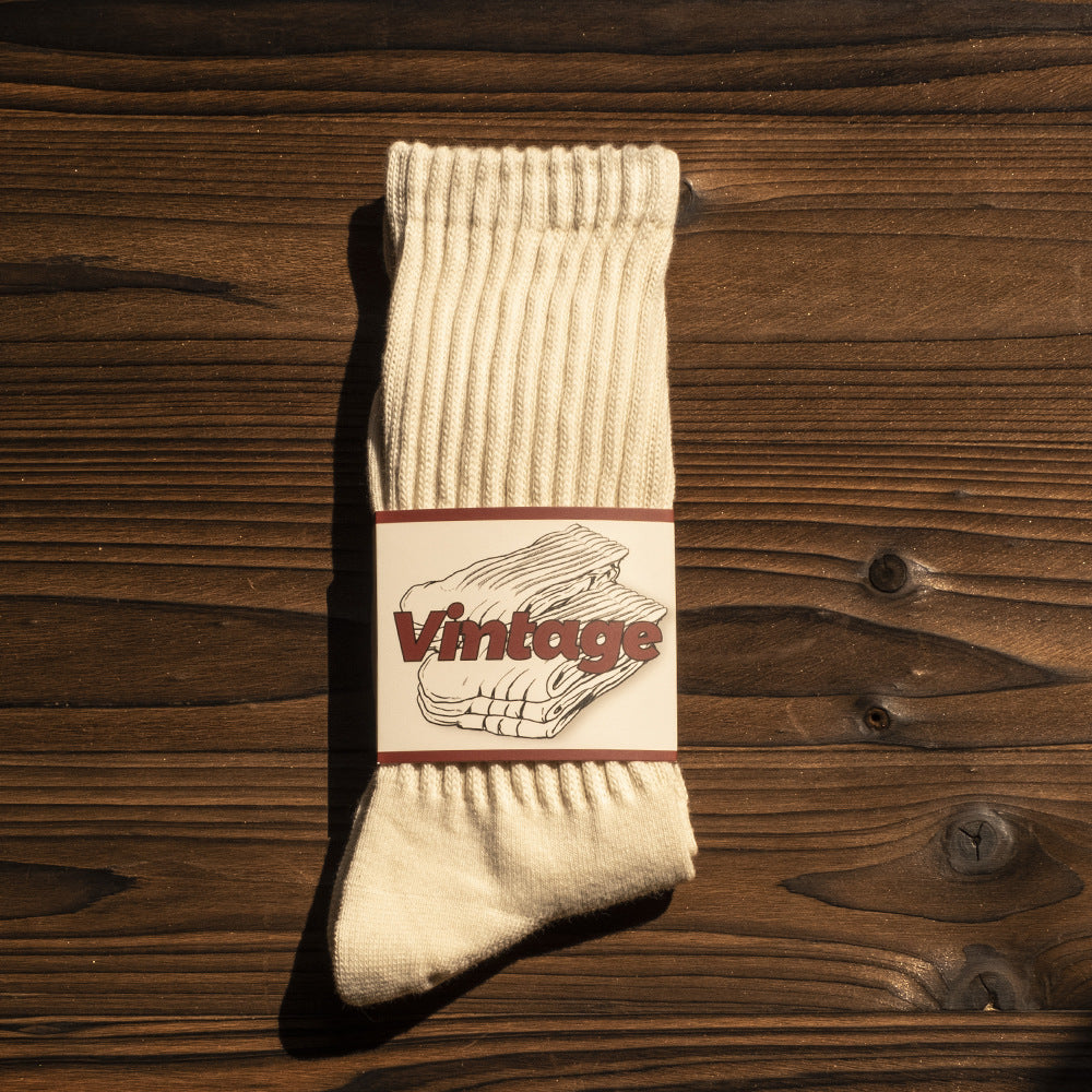Chaussettes longues américaines Retro style japonais pour homme