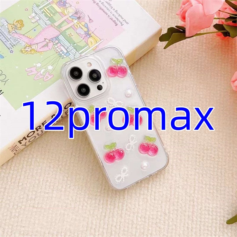 Cas téléphonique Epoxy en trois dimensions Cherry Bow