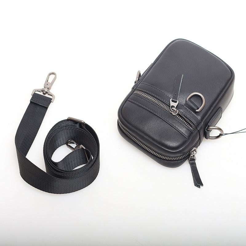 Sac téléphonique occasionnel de première rangée pour hommes Cowhide