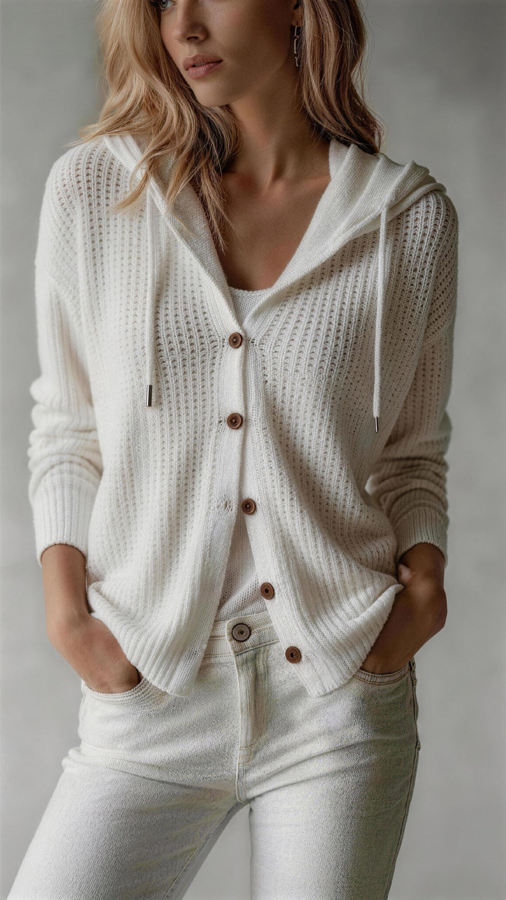 Manteau de cardigan à capuchon pour femmes