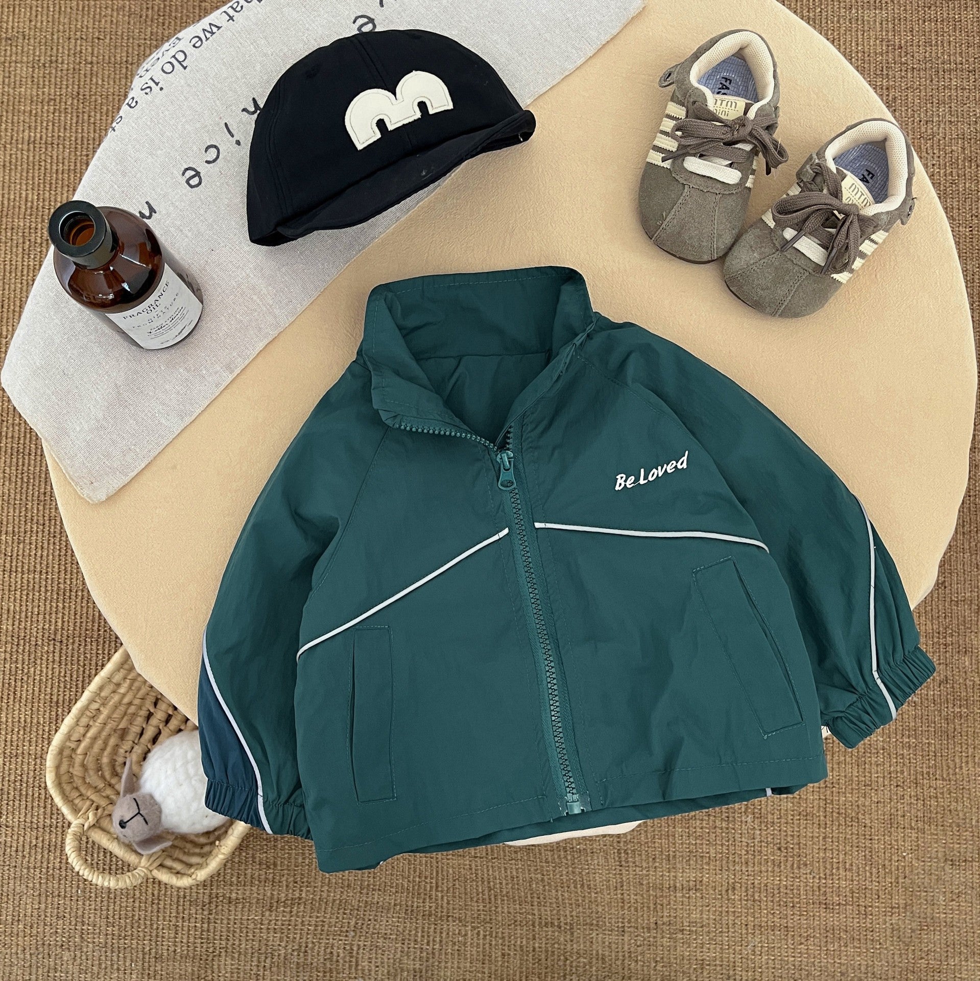 Élégant Veste à capuche d'automne coupe-vent