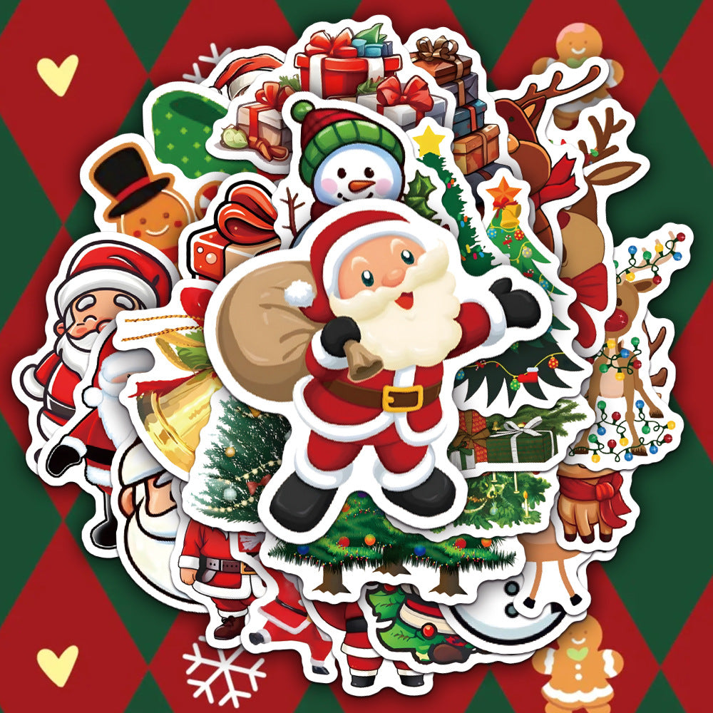 Stickers Stylo Stylo Stylo Scooter Santa Claus Waterproof
