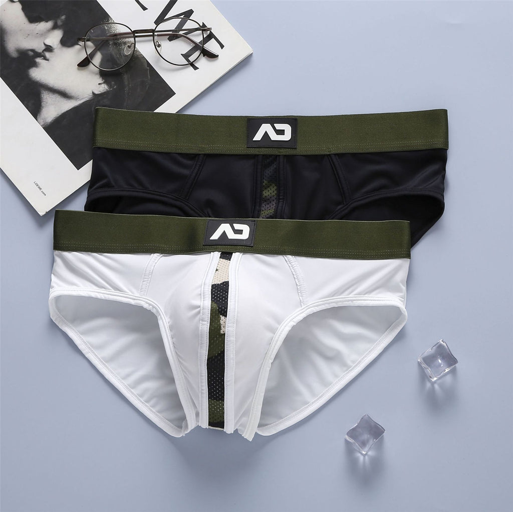 Lait pour hommes Soie Basse Taille Élastique Sac en trois dimensions Slip confortable