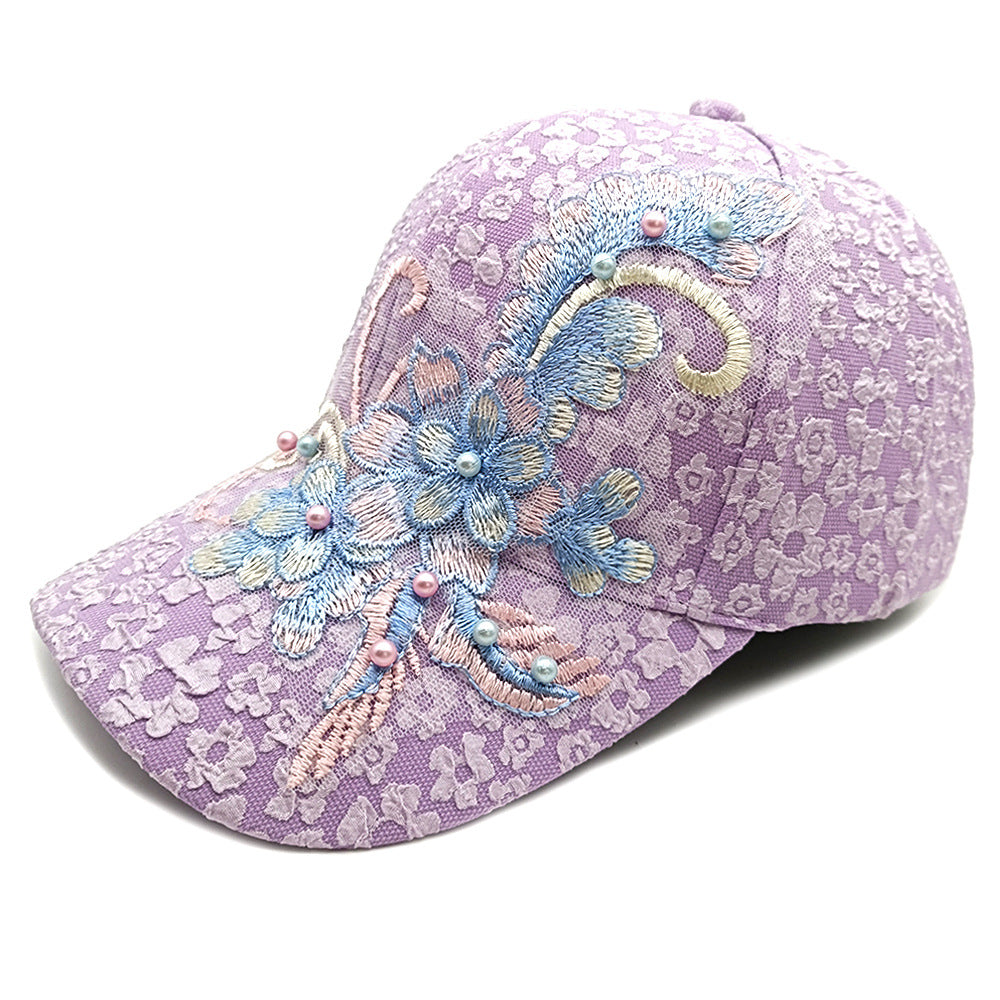 Tissu en dentelle respirante pour femmes avec broderie florale exquise dans un style doux