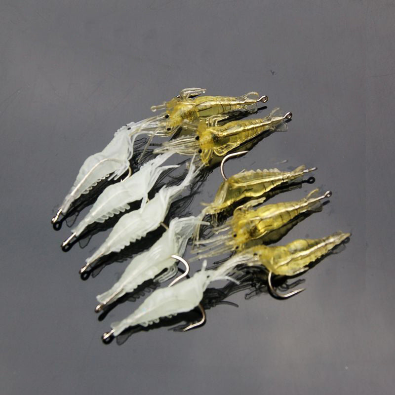 Luminous Luminous Shrimp Luya with Hook Fishy Smell Soft Crimping Hook Topmouth Culter Bait