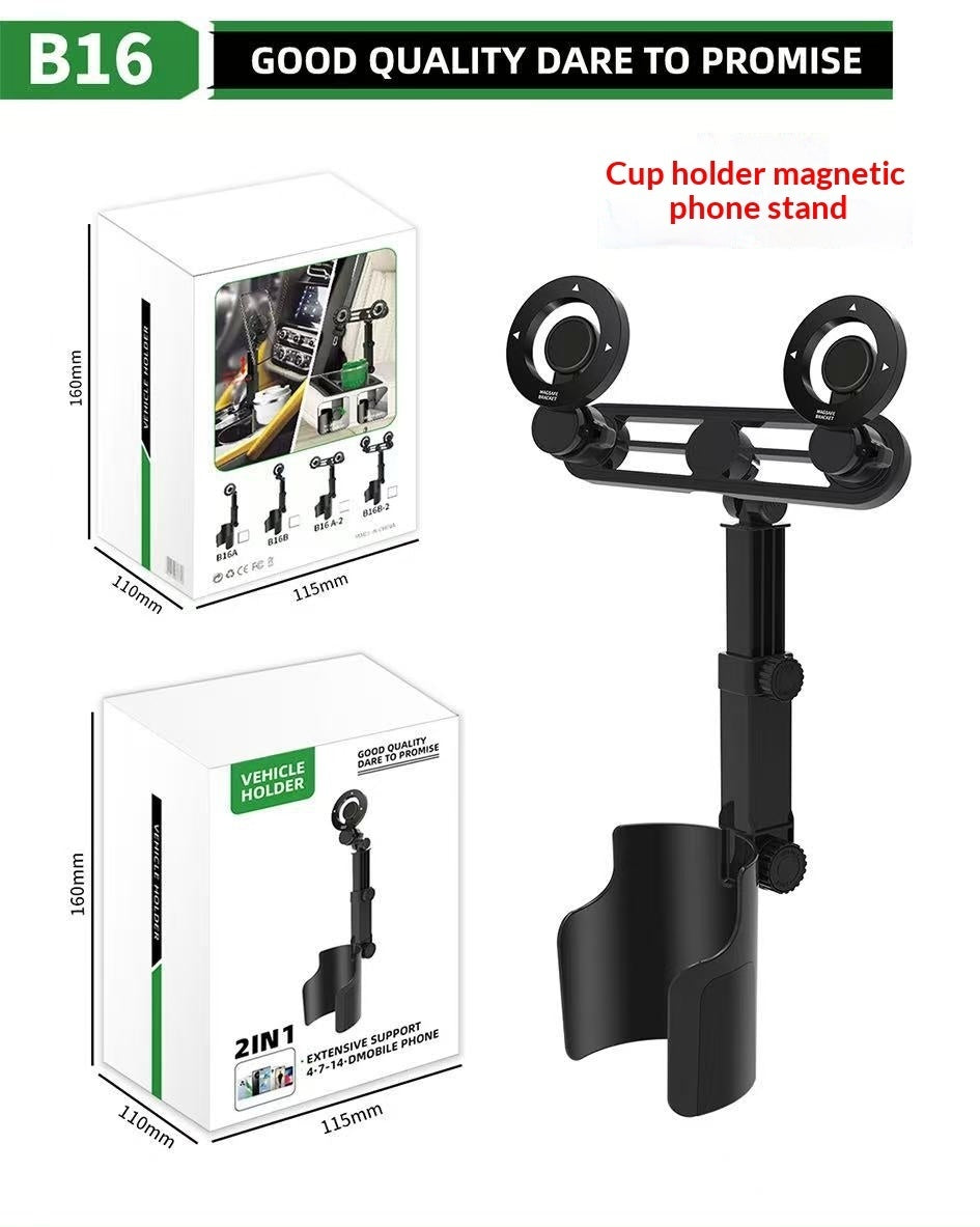 Support de carte et téléphone magnétique multifonction à 360 degrés monté sur voiture